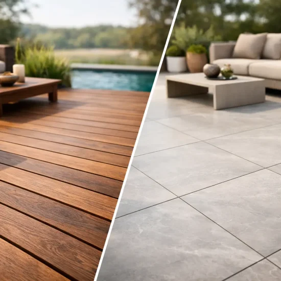 Deck de madeira ou porcelanato, qual escolher?